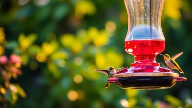 birds hummingbird feeder