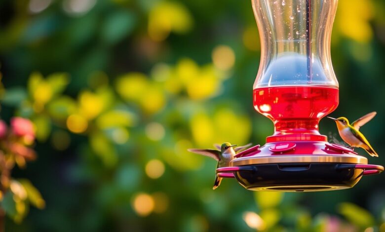birds hummingbird feeder